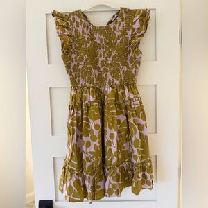 THML Olive and Lavender Textured Dress